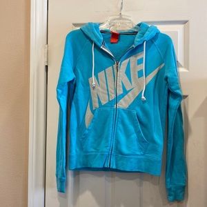 Nike graphic zippered hoodie/sweatshirt jacket
